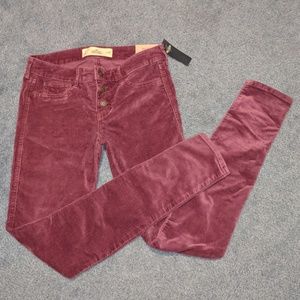 Hollister Corduroy Super Skinny Pants NWT